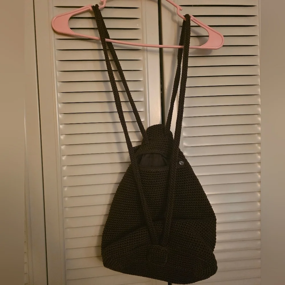 The Sak Elegant Brown Knit Backpack